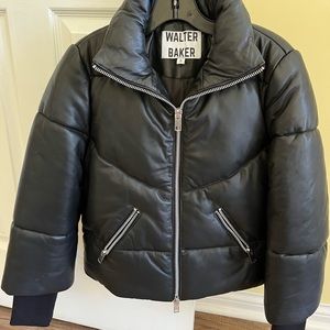 WALTER BAKER leather puffer jacket